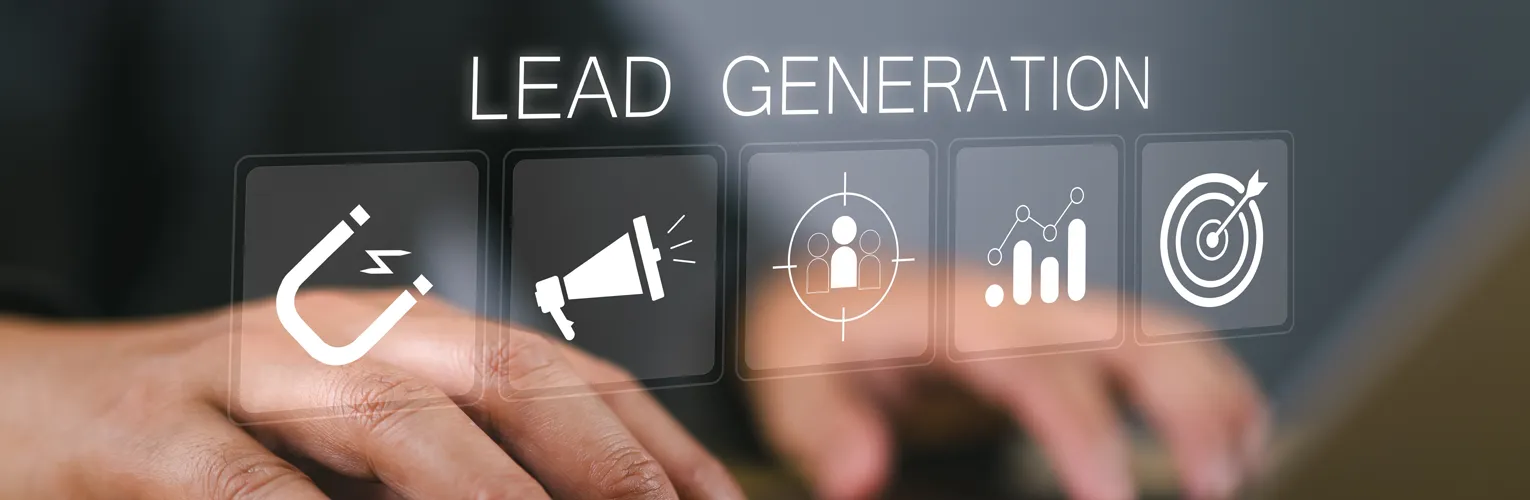 Computer graphics of online lead generation