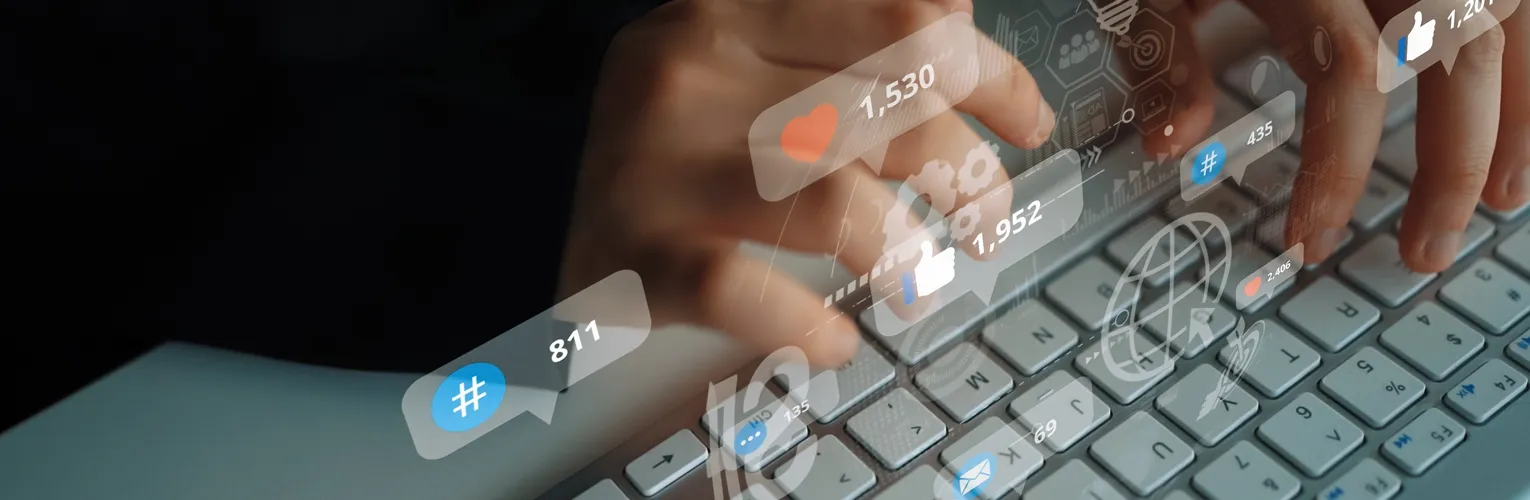 Social media manager repurposing content for different platforms