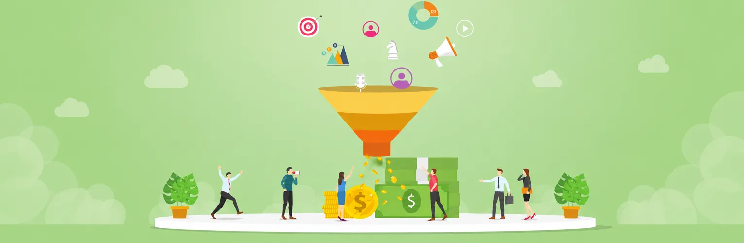 Social media funnel from engagement to lead generation